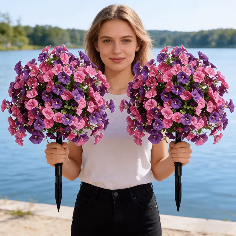 Panier suspendu petunias – Image 1