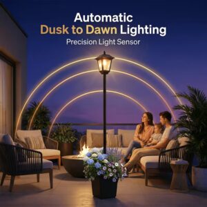 Lot de 2 Lampadaire pour jardin automatique – Image 4