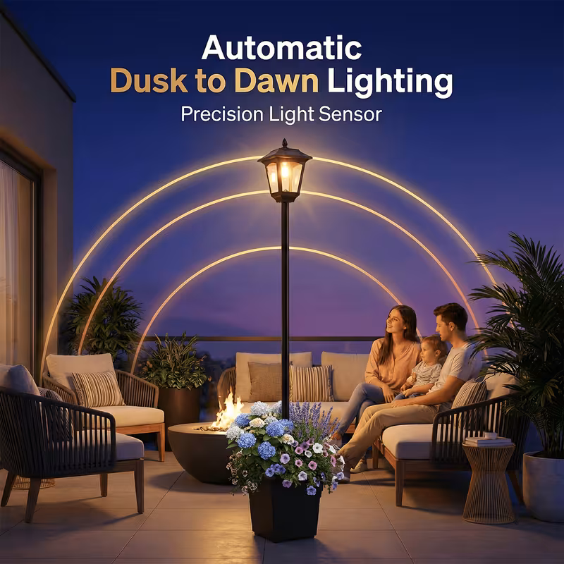 Lot de 2 Lampadaire pour jardin automatique – Image 4